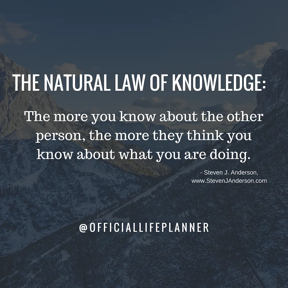 The Natural Law of Knowledge