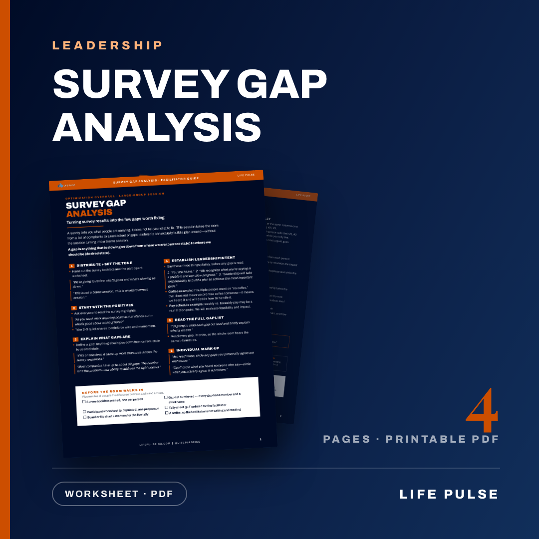 Survey Gap Analysis (Large Group)