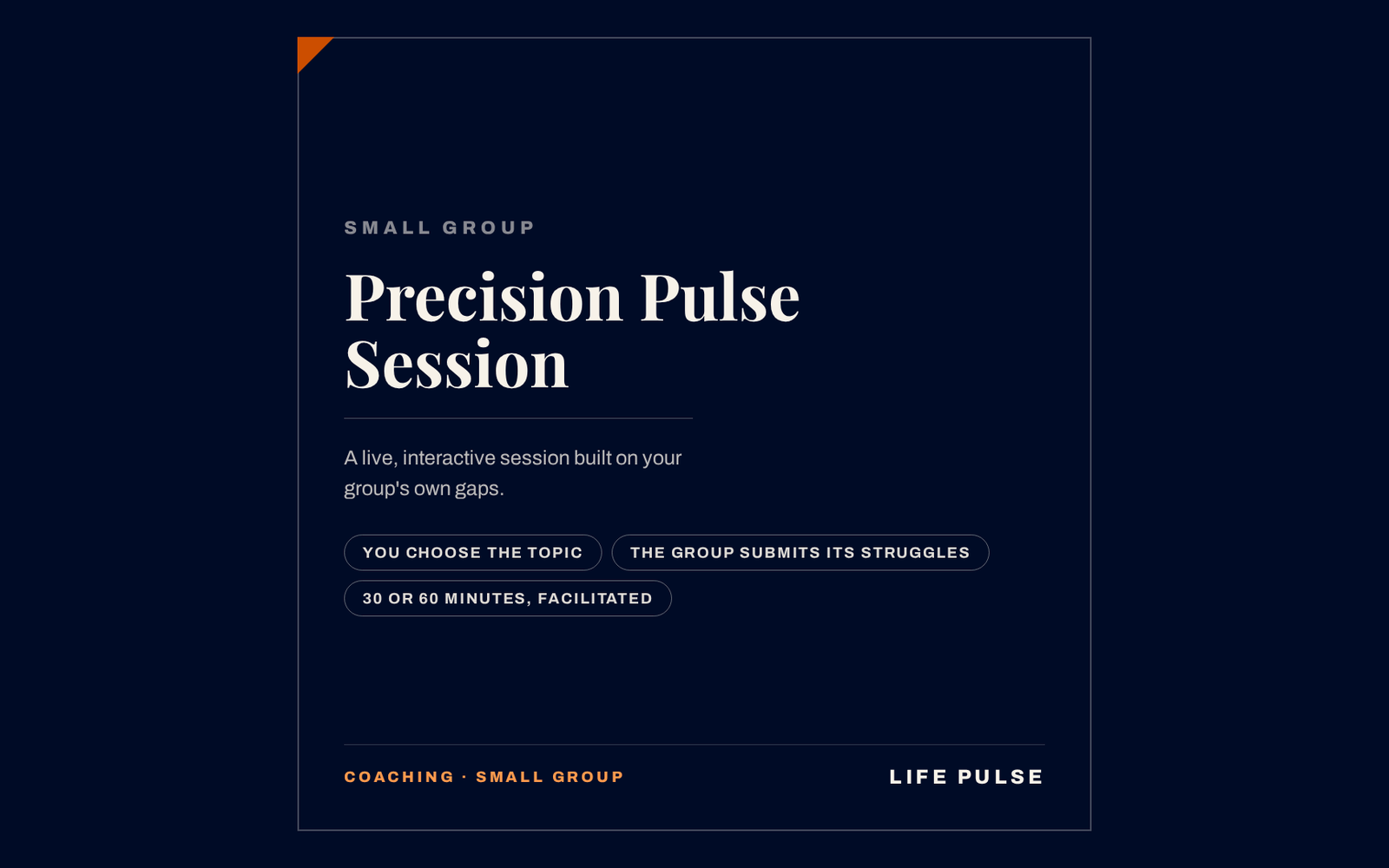 Precision Pulse Session