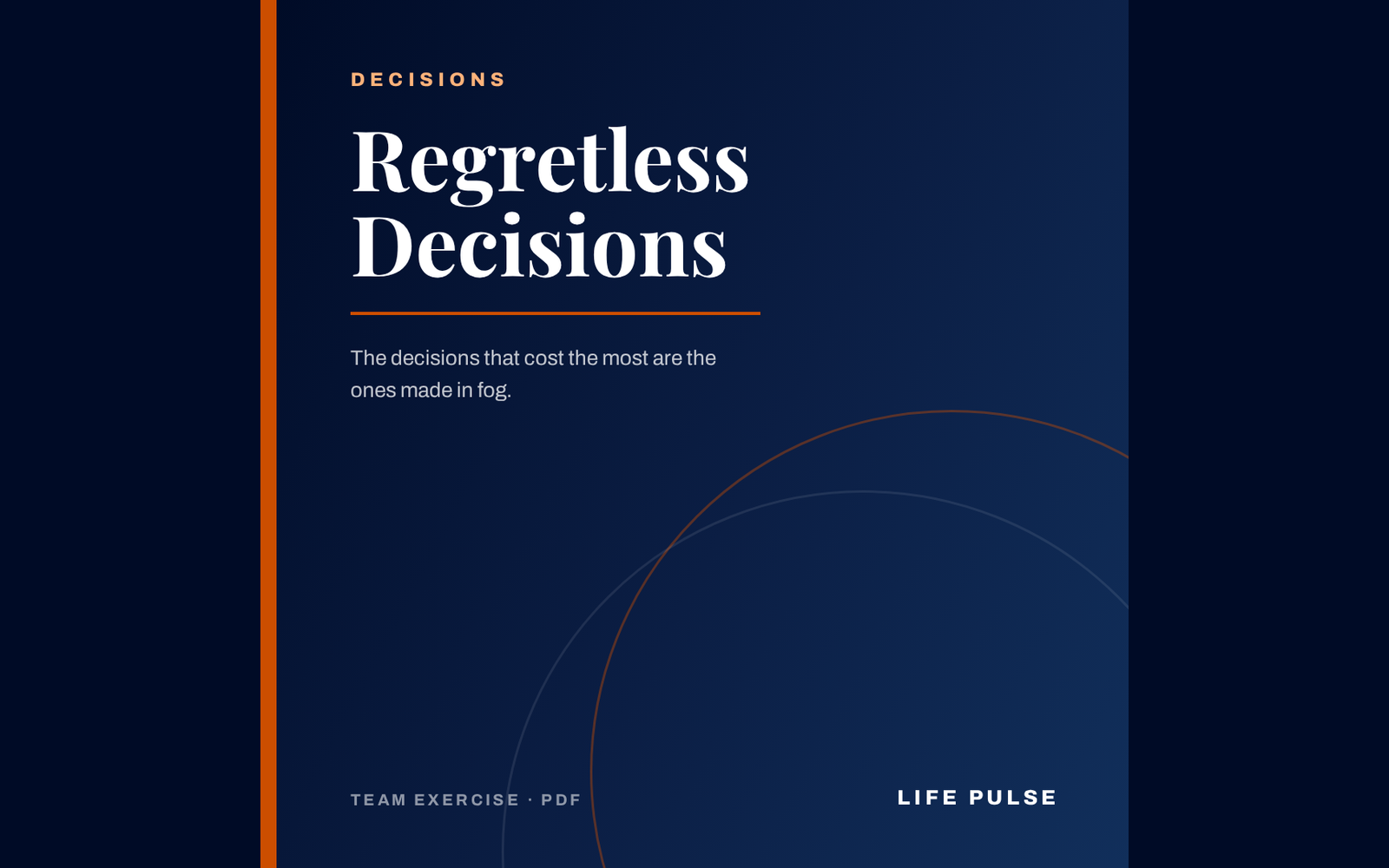 Regretless Decisions (F.O.G. / P.I.T.S.)