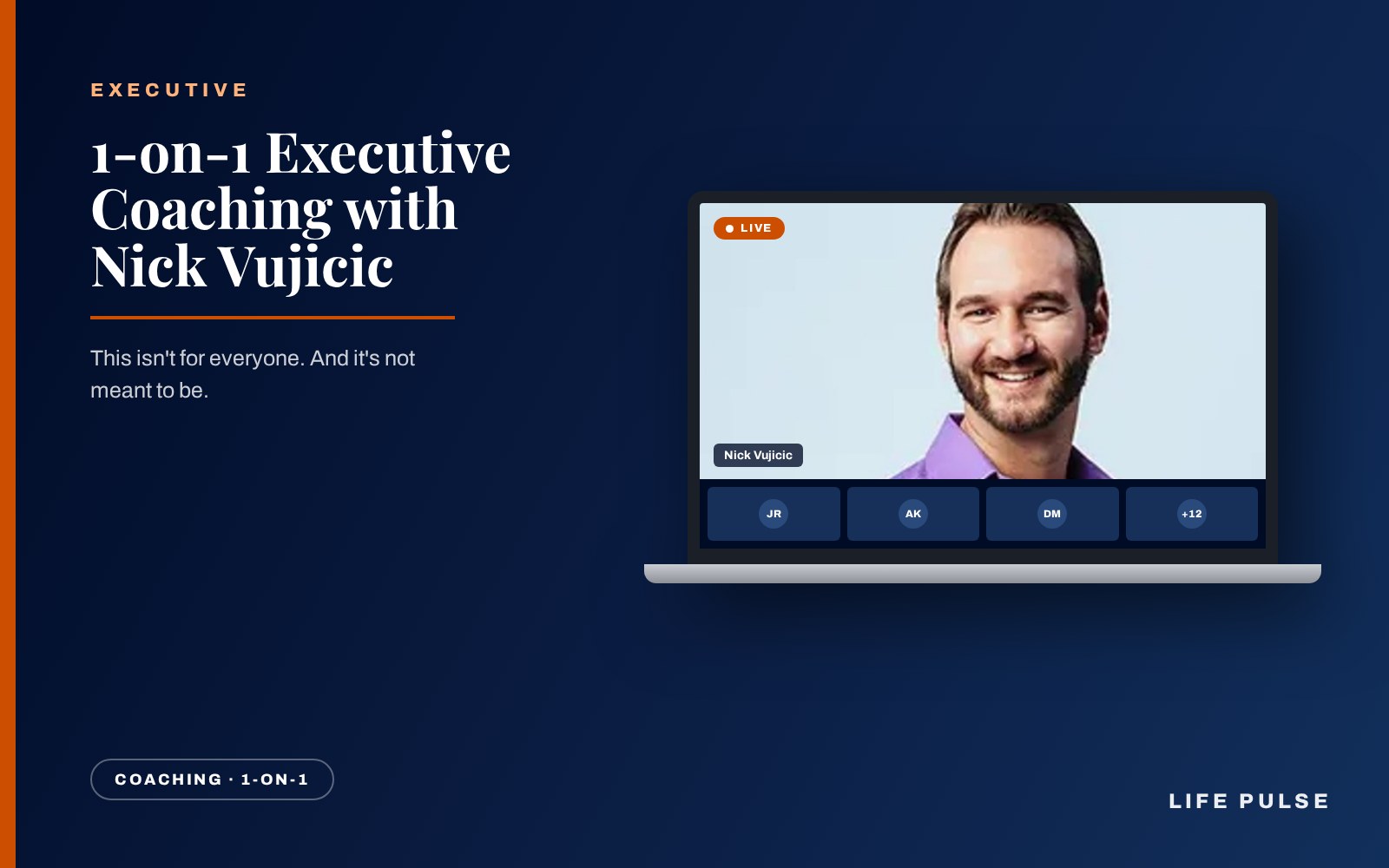 1-on-1 Executive Coaching with Nick Vujicic